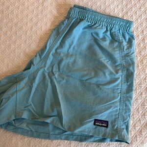 blue patagonia baggies shorts